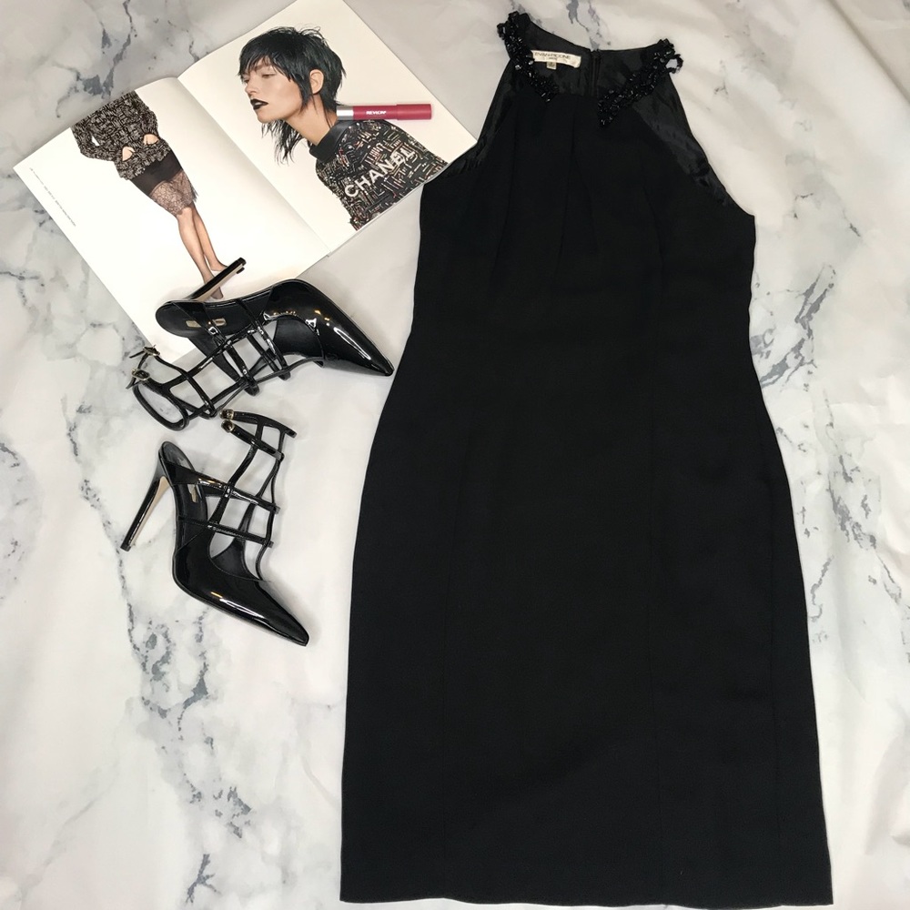 Evan Picone Cocktail Dress w/ embellished neckline